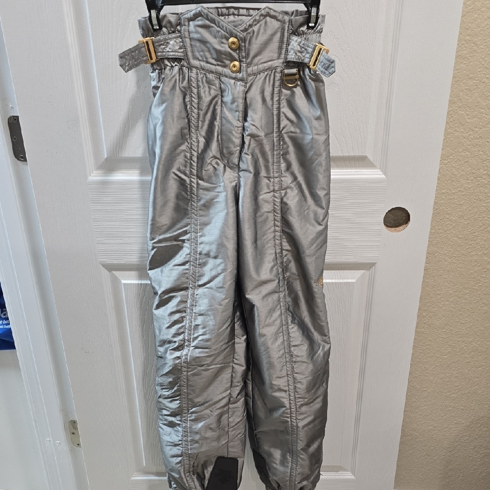 Descente Metallic SnowPants with Gold Buttons